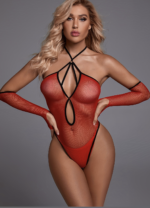 بودي شبك أحمر بإطار أسود