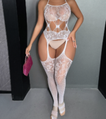 ⁦لانجري شبكي ( ابيض - ازرق)⁩ - الصورة ⁦2⁩